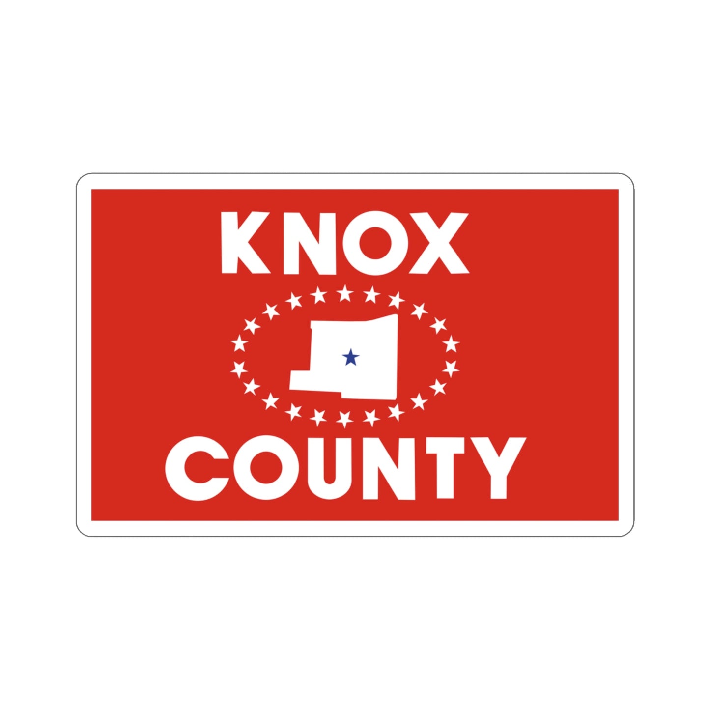 Flag of Knox County Ohio STICKER Vinyl Die-Cut Decal-3 Inch-The Sticker Space