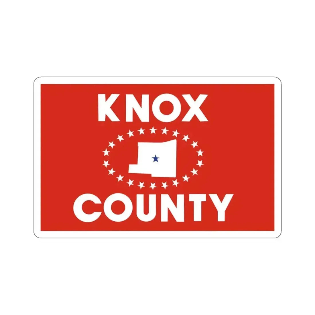 Flag of Knox County Ohio STICKER Vinyl Die-Cut Decal 3 Inch - The Sticker Space