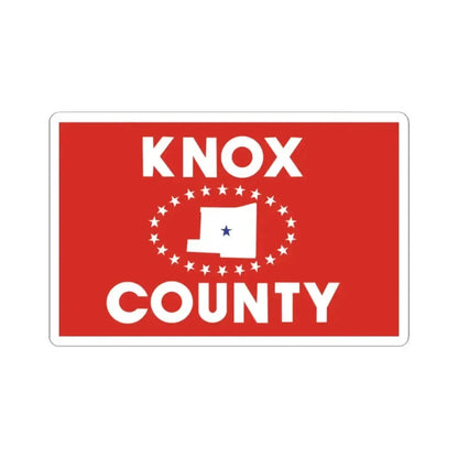 Flag of Knox County Ohio (United States) STICKER Vinyl Kiss-Cut Decal 2 Inch White - The Sticker Space