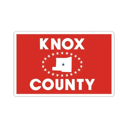 Flag of Knox County Ohio (United States) STICKER Vinyl Kiss-Cut Decal 4 Inch White - The Sticker Space