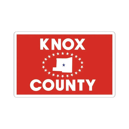 Flag of Knox County Ohio (United States) STICKER Vinyl Kiss-Cut Decal 6 Inch White - The Sticker Space