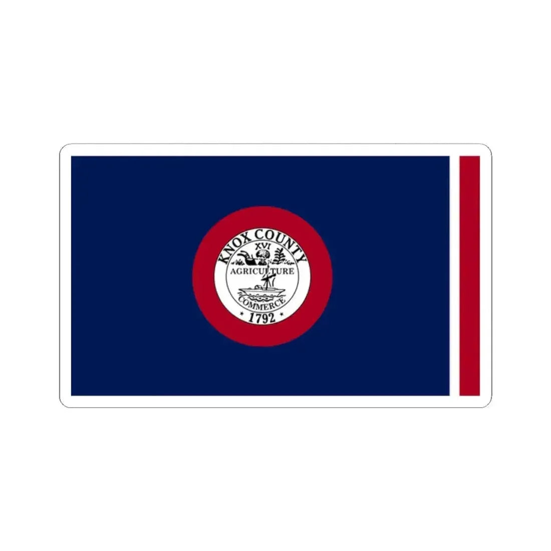Flag of Knox County Tennessee (United States) STICKER Vinyl Kiss-Cut Decal 2 Inch White - The Sticker Space