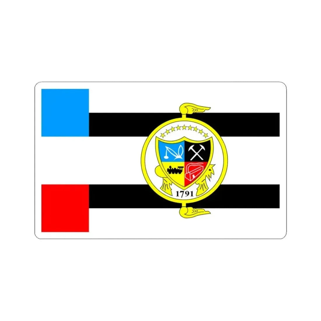 Flag of Knoxville Tennessee (United States) STICKER Vinyl Kiss-Cut Decal 3 Inch White - The Sticker Space
