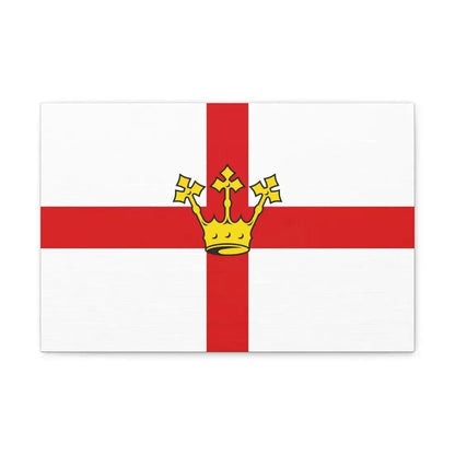 Flag of Koblenz Germany - Canvas Wall Art 18″ x 12″ 1.25" - The Sticker Space