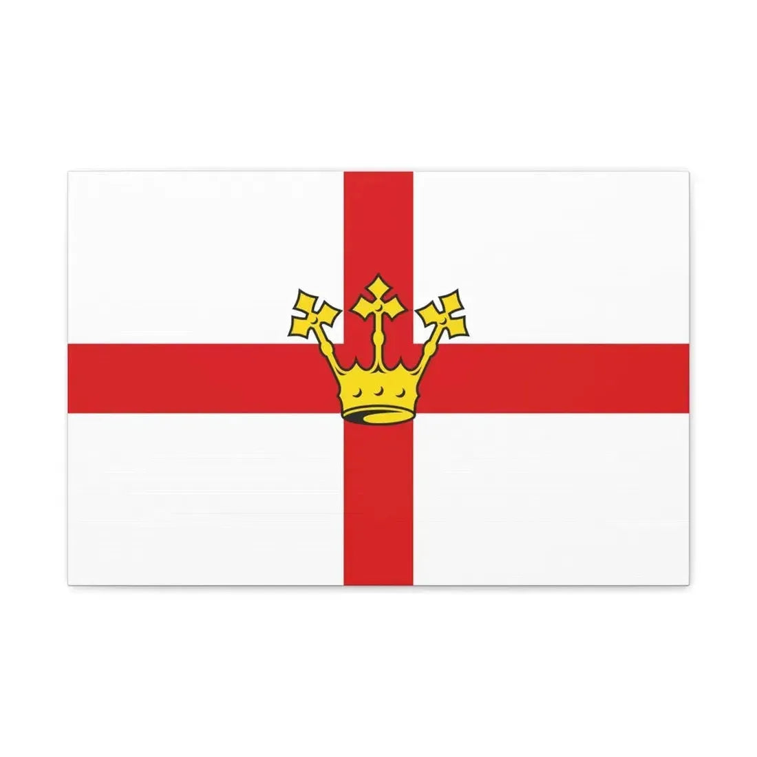 Flag of Koblenz Germany - Canvas Wall Art 24″ x 16″ 1.25" - The Sticker Space