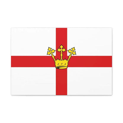 Flag of Koblenz Germany - Canvas Wall Art 24″ x 16″ 1.25" - The Sticker Space