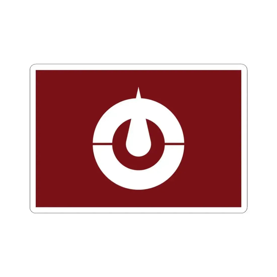 Flag of Kochi Prefecture Japan - STICKER Vinyl Kiss-Cut Decal 3 Inch White - The Sticker Space