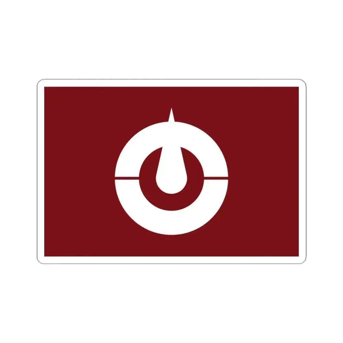 Flag of Kochi Prefecture Japan - STICKER Vinyl Kiss-Cut Decal 4 Inch White - The Sticker Space