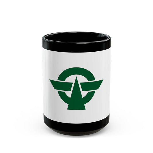 Flag of Kodaira Tokyo Japan - Black Coffee Mug-15oz-The Sticker Space