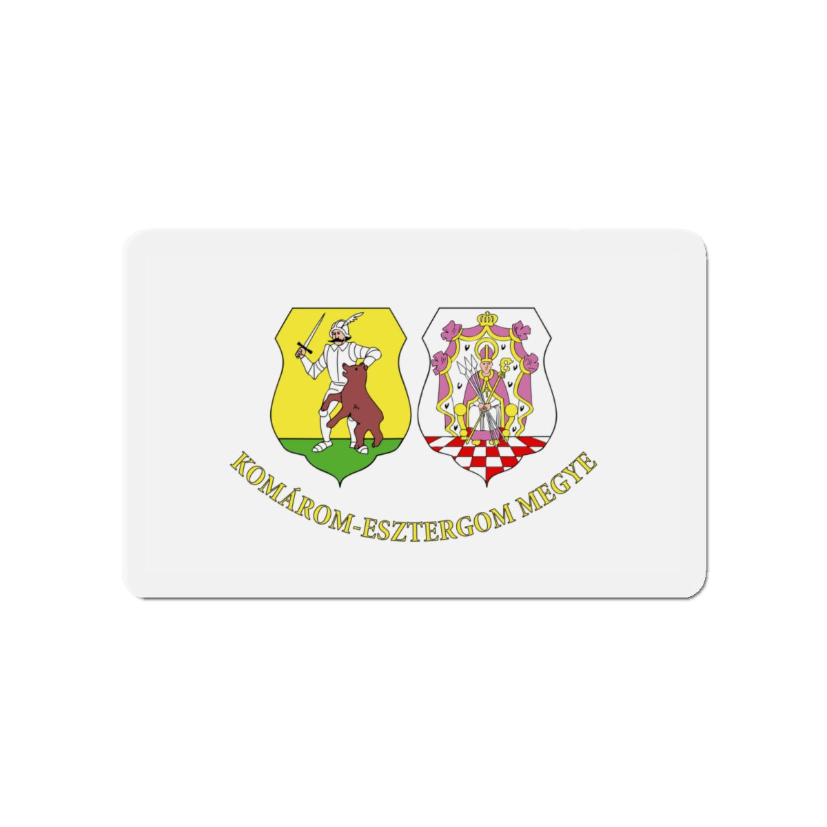 Flag of Komárom Esztergom County Hungary - Die-Cut Magnet-4" x 4"-The Sticker Space