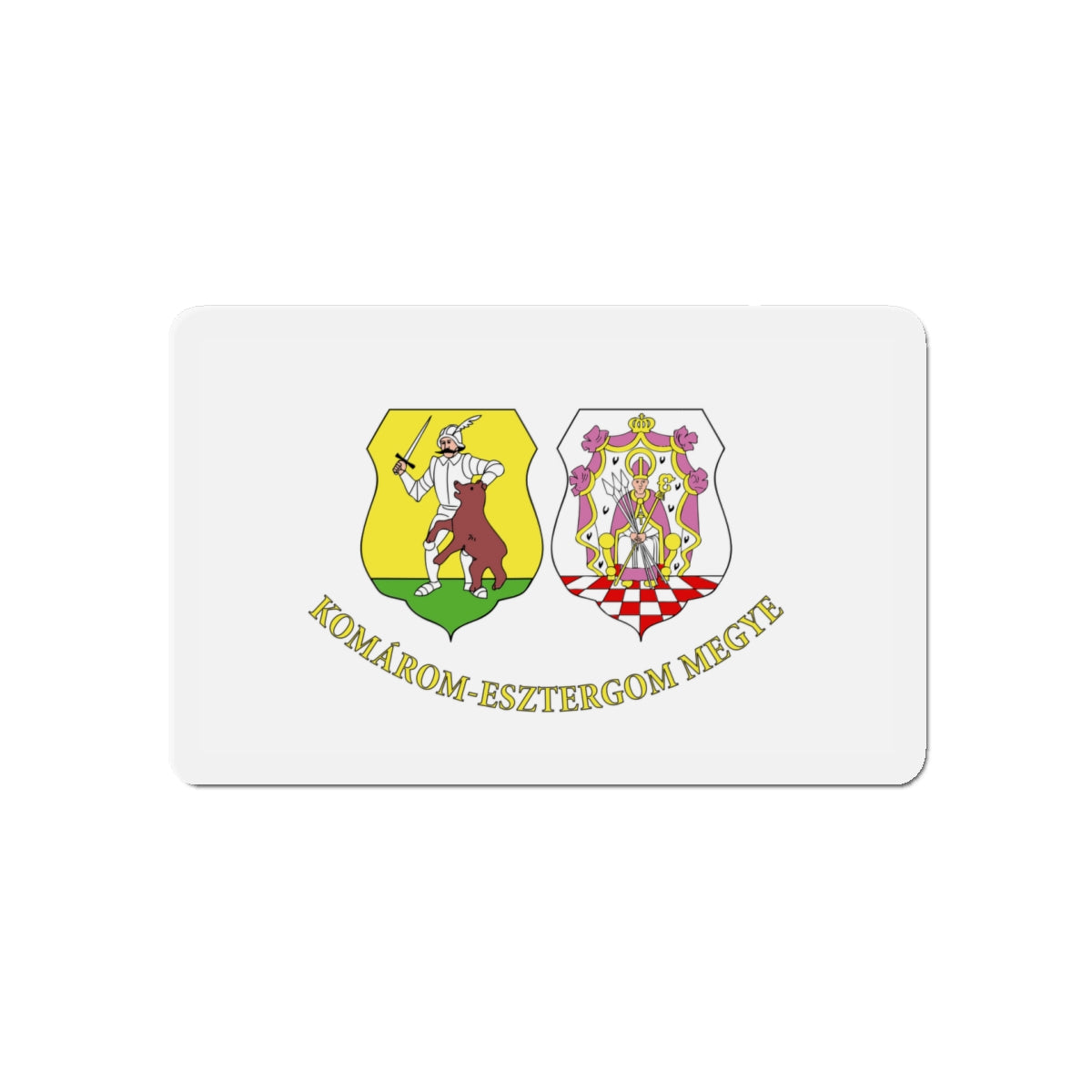 Flag of Komárom Esztergom County Hungary - Die-Cut Magnet-5" x 5"-The Sticker Space