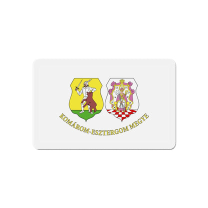 Flag of Komárom Esztergom County Hungary - Die-Cut Magnet-6 × 6"-The Sticker Space