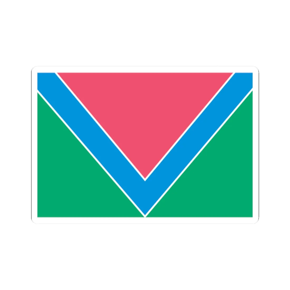 Flag of Kompaniivka raion (Ukraine) STICKER Vinyl Kiss-Cut Decal 2 Inch White - The Sticker Space