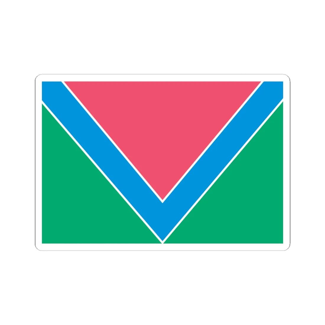 Flag of Kompaniivka raion (Ukraine) STICKER Vinyl Kiss-Cut Decal 6 Inch White - The Sticker Space