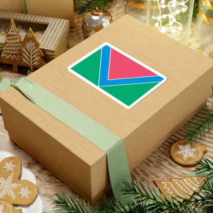 Flag of Kompaniivka raion (Ukraine) STICKER Vinyl Kiss-Cut Decal - The Sticker Space