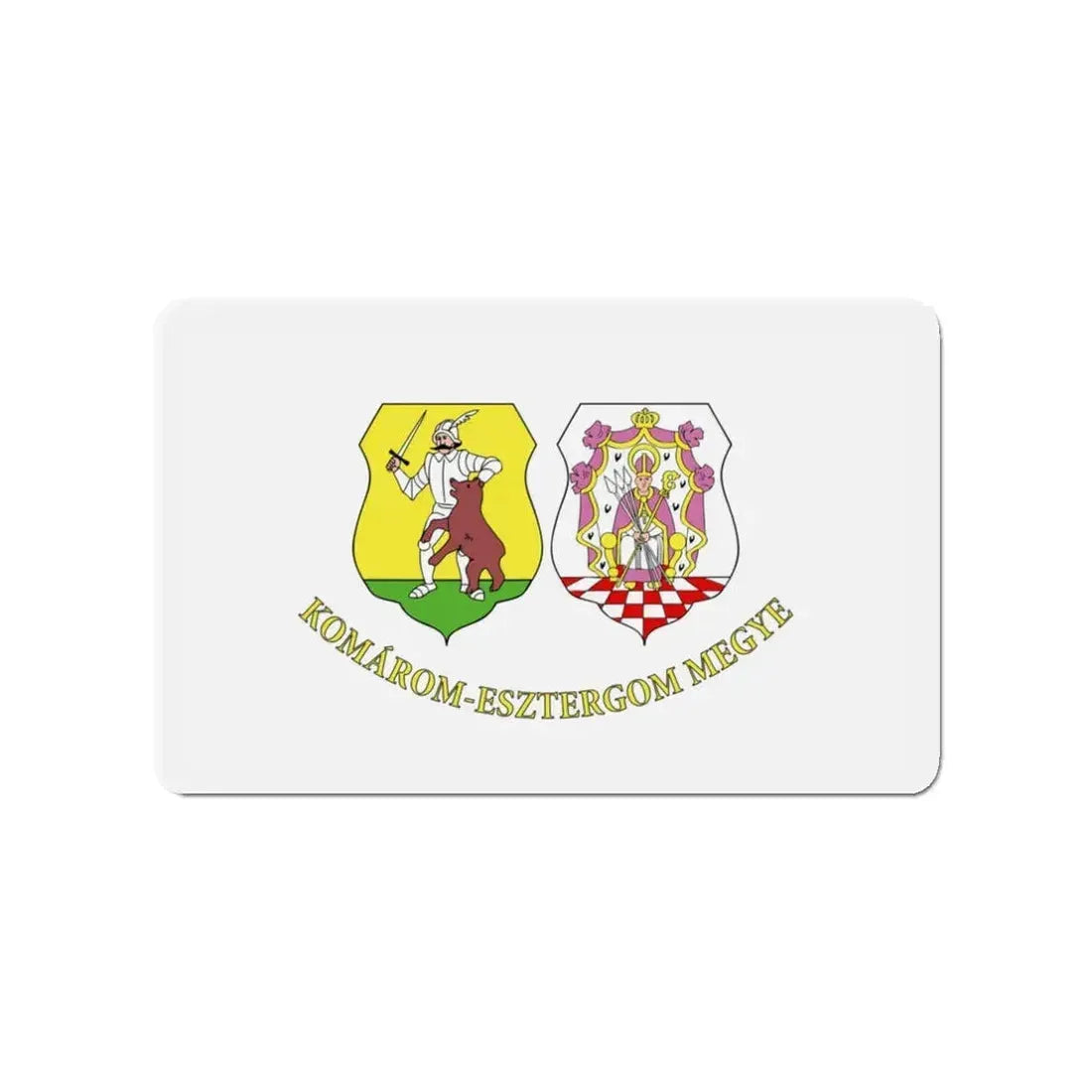 Flag of Komárom Esztergom County Hungary - Refrigerator Magnet 3 Inch - The Sticker Space