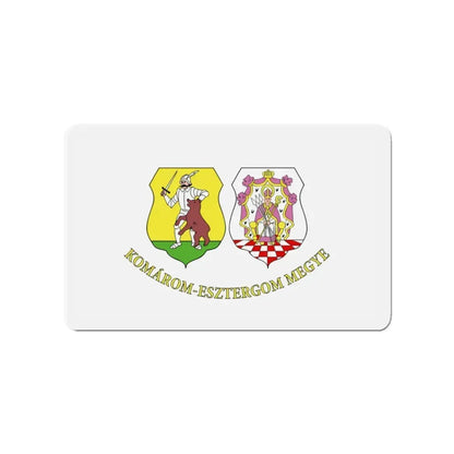 Flag of Komárom Esztergom County Hungary - Refrigerator Magnet 3 Inch - The Sticker Space