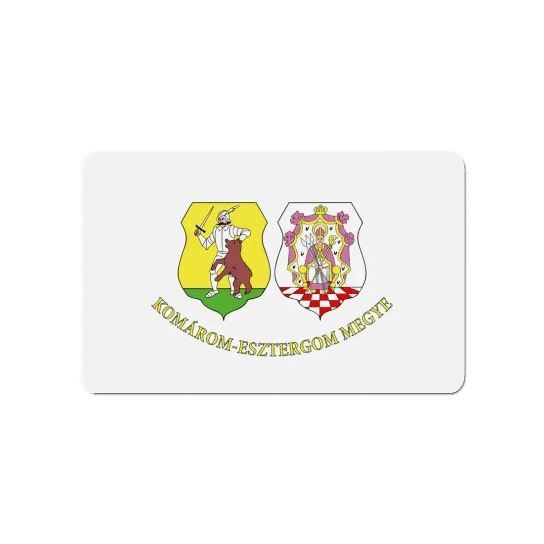 Flag of Komárom Esztergom County Hungary - Refrigerator Magnet 4 Inch - The Sticker Space