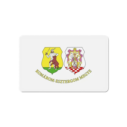Flag of Komárom Esztergom County Hungary - Refrigerator Magnet 4 Inch - The Sticker Space