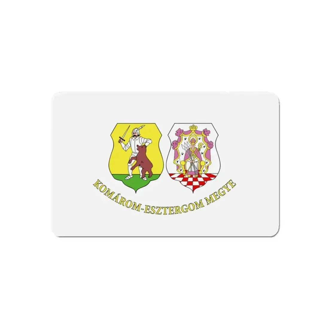 Flag of Komárom Esztergom County Hungary - Refrigerator Magnet 5 Inch - The Sticker Space