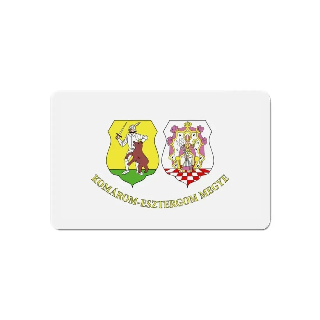 Flag of Komárom Esztergom County Hungary - Refrigerator Magnet - The Sticker Space