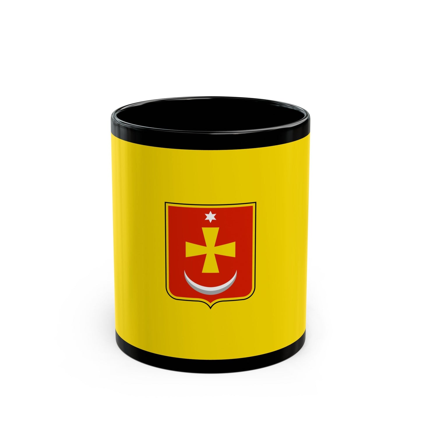 Flag of Konotop Ukraine - Black Coffee Mug-11oz-The Sticker Space