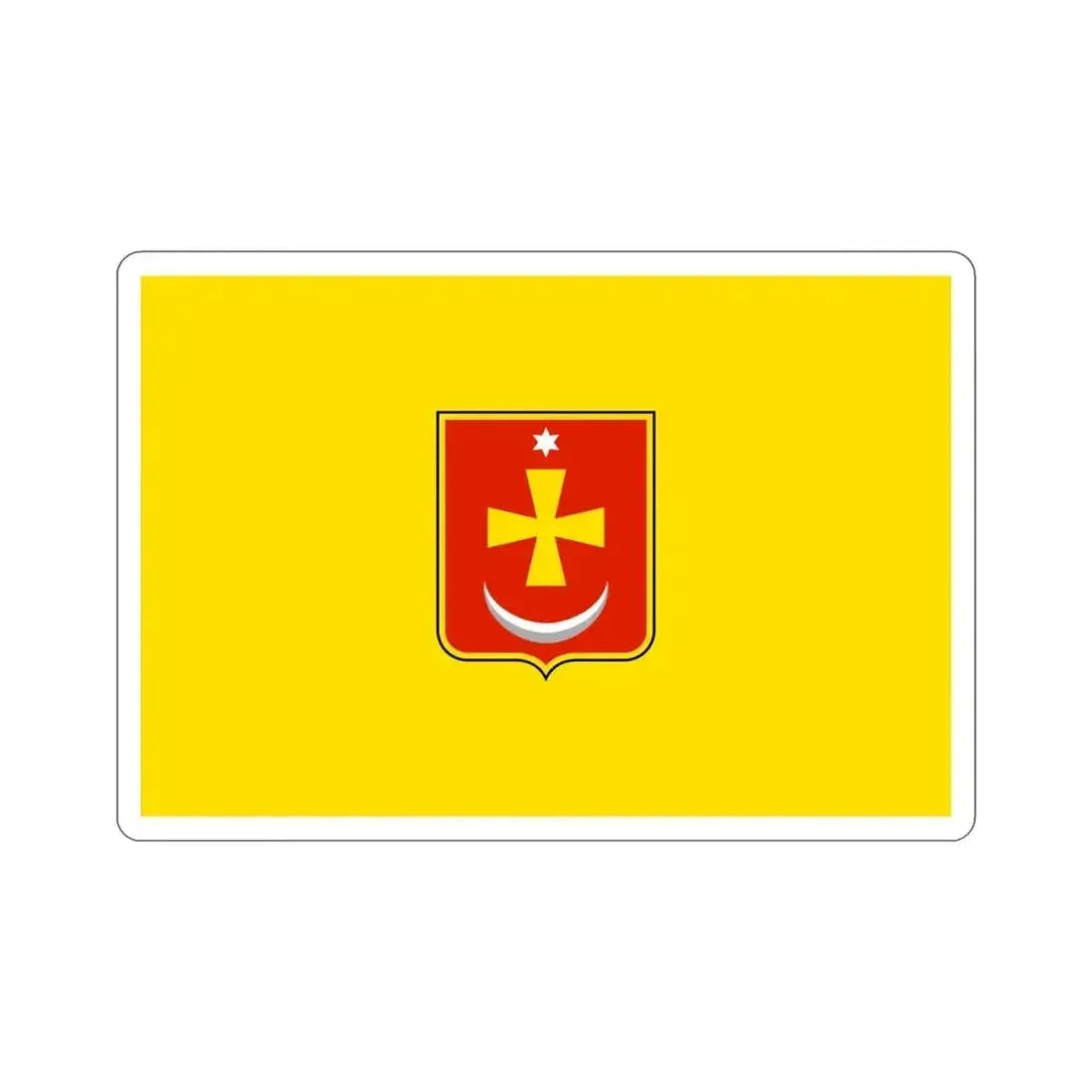 Flag of Konotop Ukraine STICKER Vinyl Die-Cut Decal 4 Inch - The Sticker Space