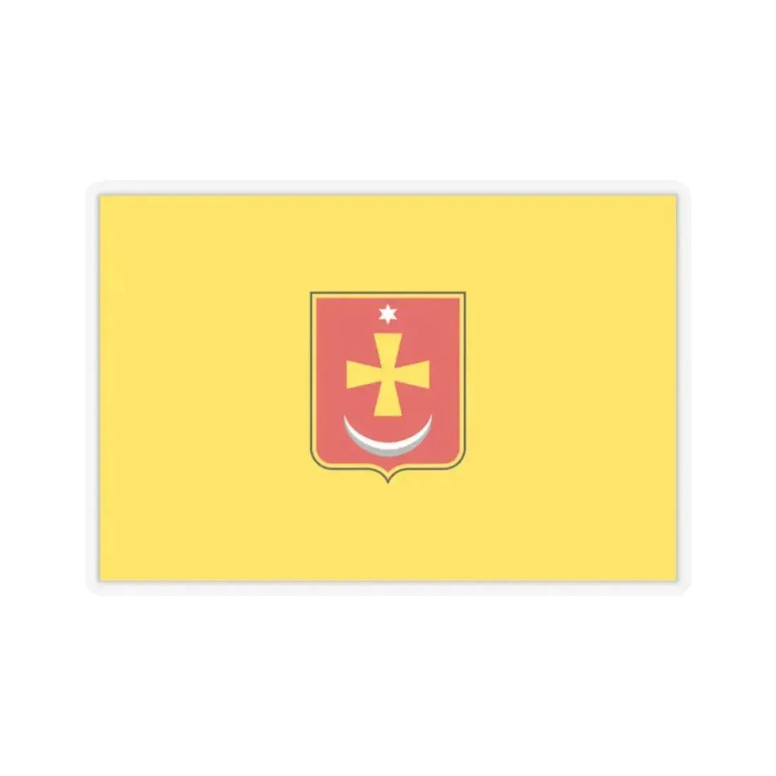 Flag of Konotop Ukraine - STICKER Vinyl Kiss-Cut Decal 2 Inch Transparent - The Sticker Space