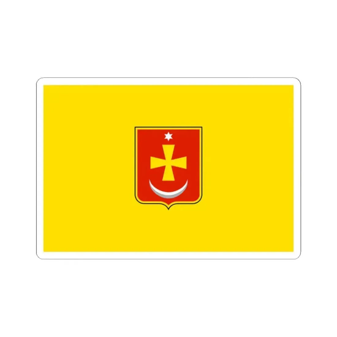 Flag of Konotop Ukraine - STICKER Vinyl Kiss-Cut Decal 2 Inch White - The Sticker Space