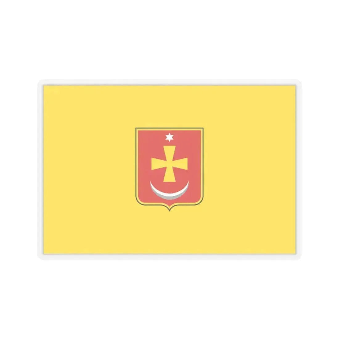 Flag of Konotop Ukraine - STICKER Vinyl Kiss-Cut Decal 3 Inch Transparent - The Sticker Space