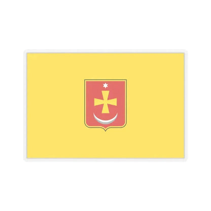 Flag of Konotop Ukraine - STICKER Vinyl Kiss-Cut Decal 3 Inch Transparent - The Sticker Space