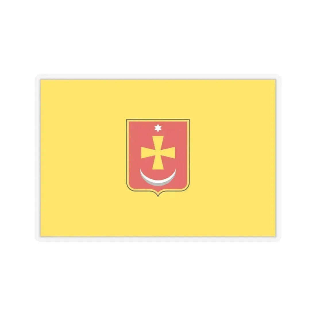 Flag of Konotop Ukraine - STICKER Vinyl Kiss-Cut Decal 4 Inch Transparent - The Sticker Space