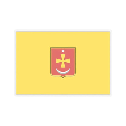 Flag of Konotop Ukraine - STICKER Vinyl Kiss-Cut Decal 4 Inch Transparent - The Sticker Space