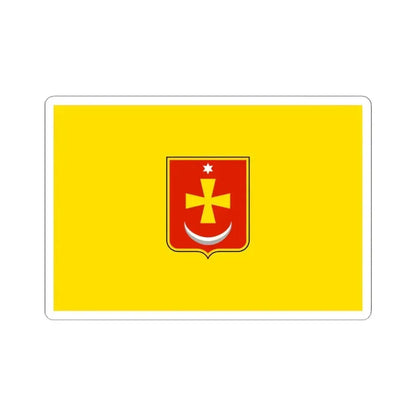 Flag of Konotop Ukraine - STICKER Vinyl Kiss-Cut Decal 4 Inch White - The Sticker Space