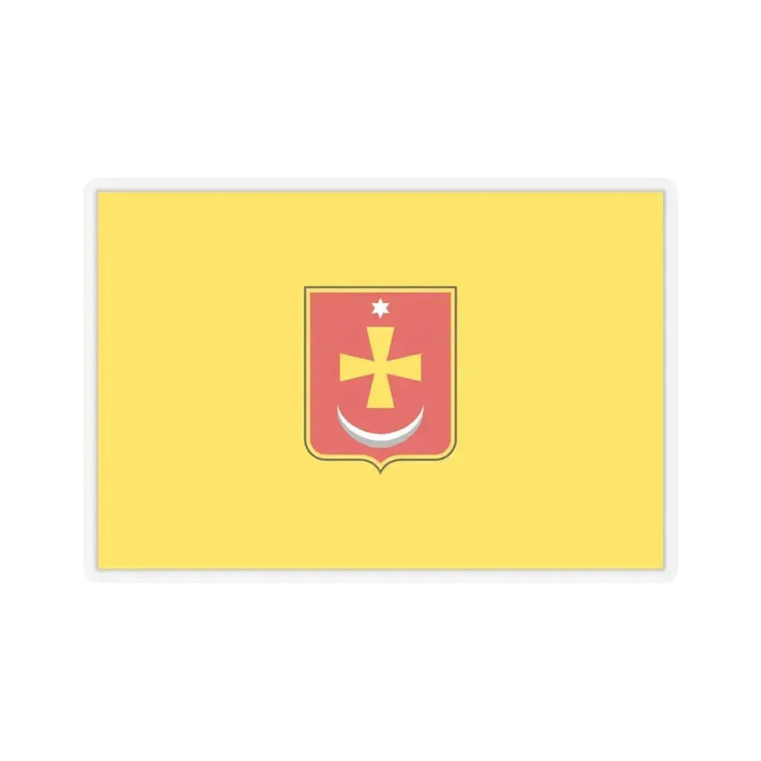 Flag of Konotop Ukraine - STICKER Vinyl Kiss-Cut Decal 6 Inch Transparent - The Sticker Space