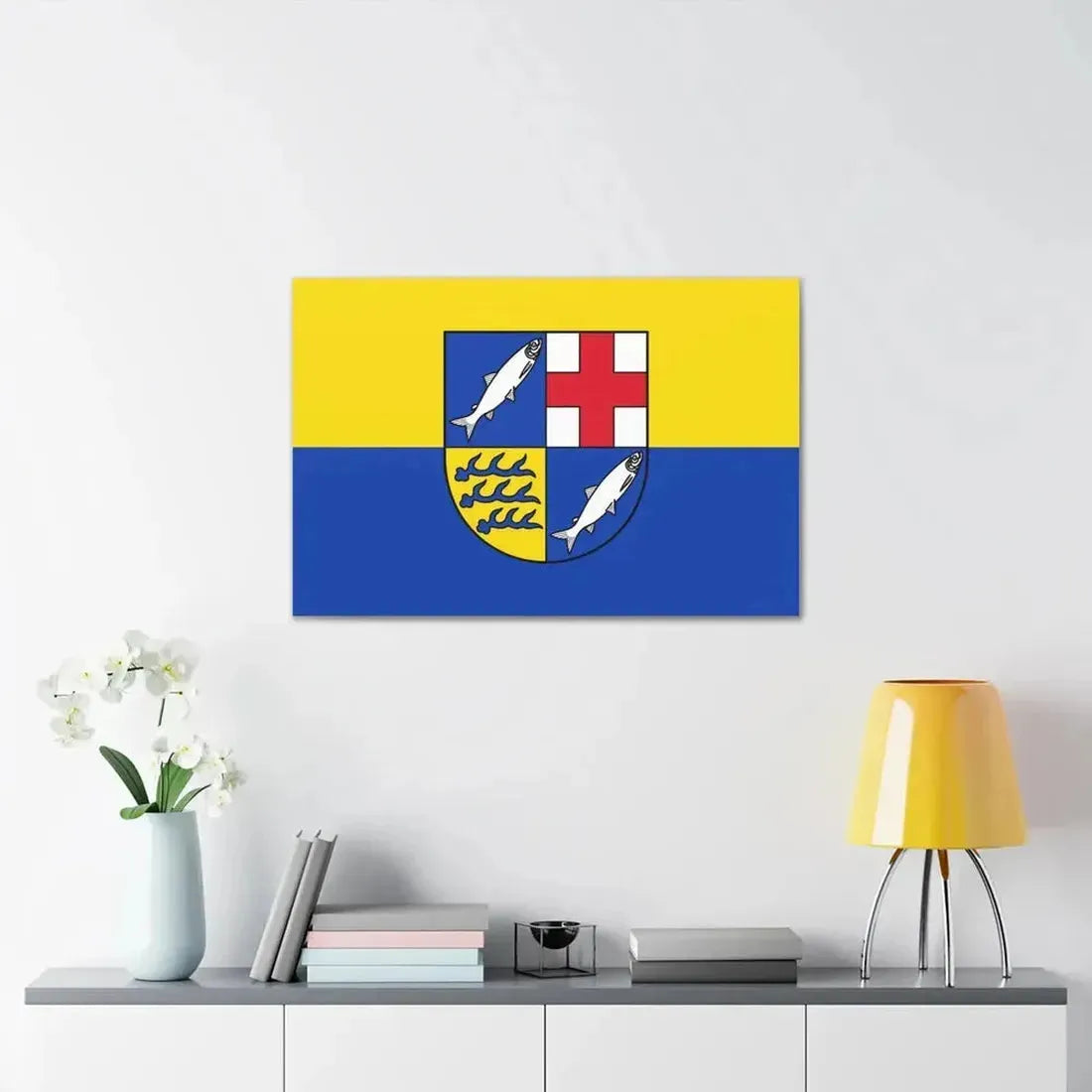 Flag of Konstanz Germany - Canvas Wall Art - The Sticker Space