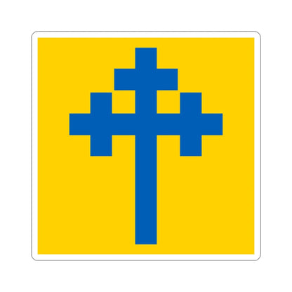 Flag of Koping (Sweden) STICKER Vinyl Kiss-Cut Decal 2 Inch White - The Sticker Space