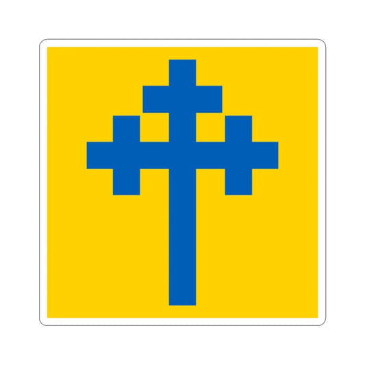 Flag of Koping (Sweden) STICKER Vinyl Kiss-Cut Decal 2 Inch White - The Sticker Space