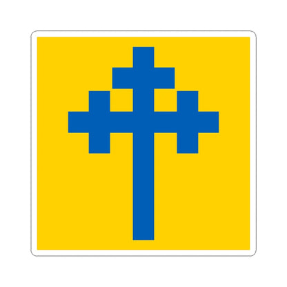 Flag of Koping (Sweden) STICKER Vinyl Kiss-Cut Decal 3 Inch White - The Sticker Space