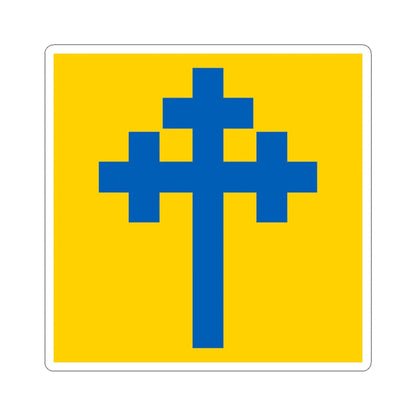Flag of Koping (Sweden) STICKER Vinyl Kiss-Cut Decal 6 Inch White - The Sticker Space