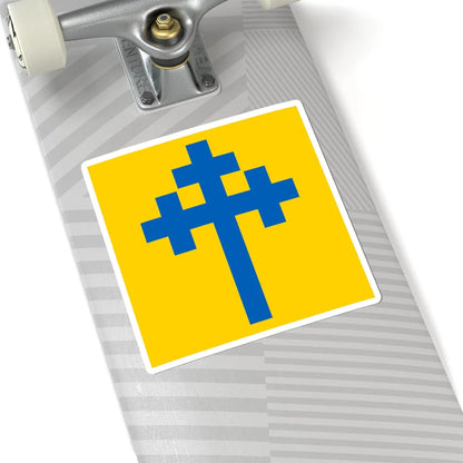 Flag of Koping (Sweden) STICKER Vinyl Kiss-Cut Decal - The Sticker Space