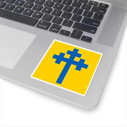 Flag of Koping (Sweden) STICKER Vinyl Kiss-Cut Decal - The Sticker Space