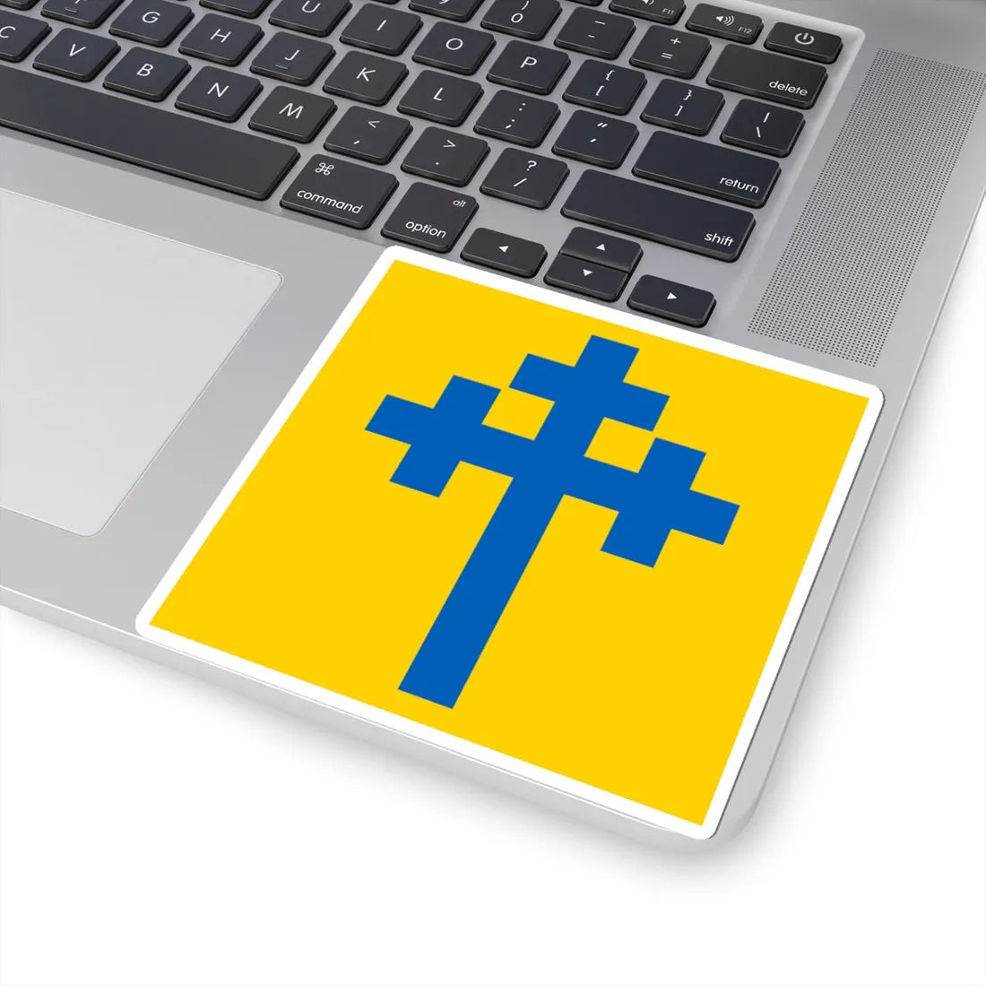 Flag of Koping (Sweden) STICKER Vinyl Kiss-Cut Decal - The Sticker Space