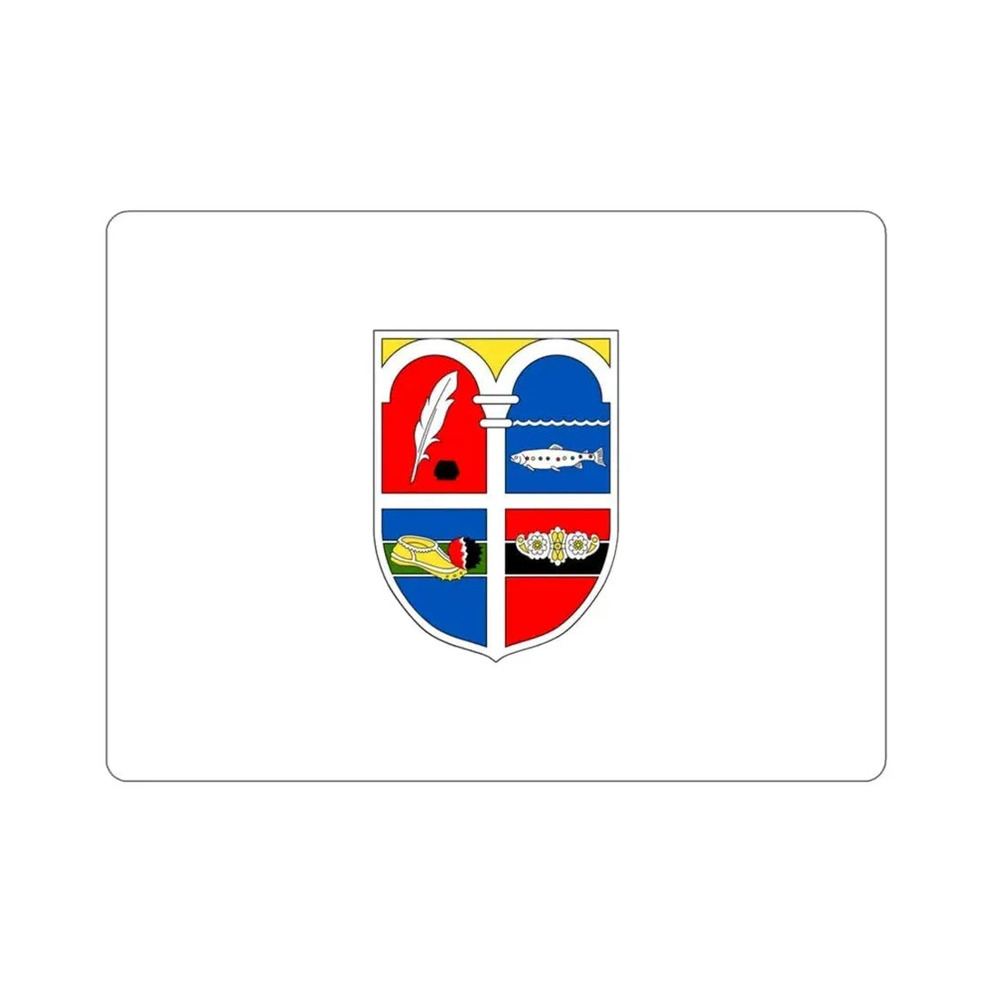 Flag of Korçë Albania STICKER Vinyl Die-Cut Decal 3 Inch - The Sticker Space