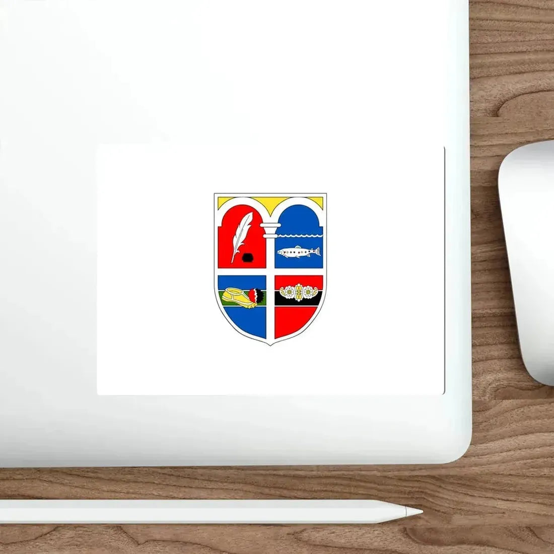 Flag of Korçë Albania STICKER Vinyl Die-Cut Decal - The Sticker Space