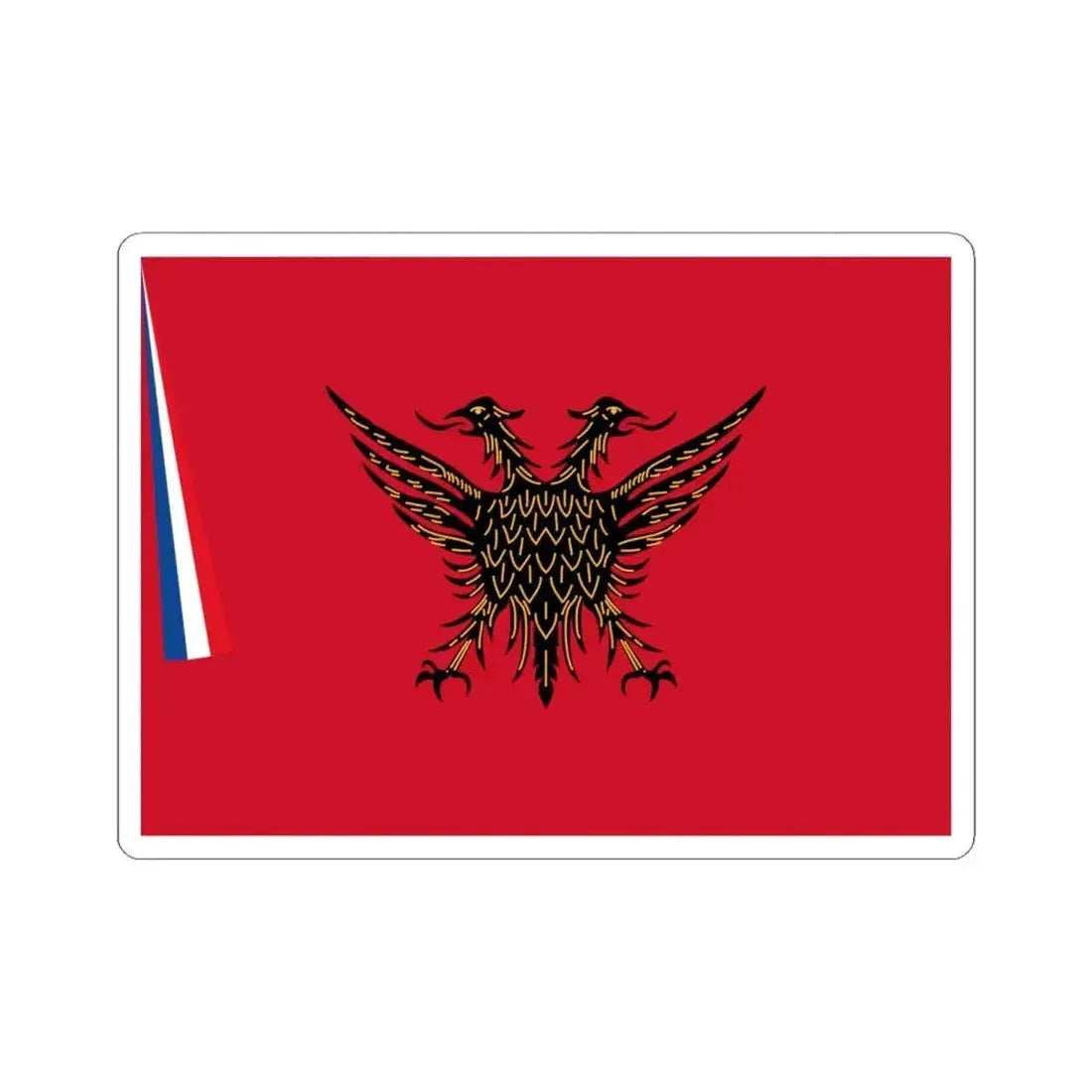 Flag of Koritsa (Albania) STICKER Vinyl Kiss-Cut Decal 6 Inch White - The Sticker Space