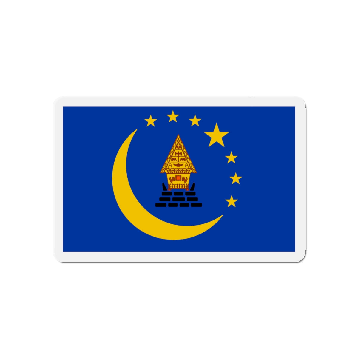 Flag of Koror Palau - Die-Cut Magnet-4" x 4"-The Sticker Space