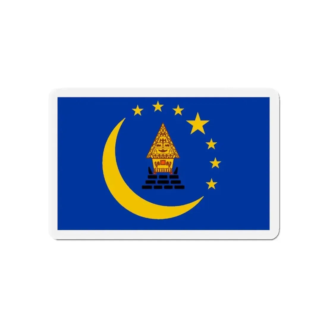 Flag of Koror Palau - Refrigerator Magnet 4 Inch - The Sticker Space