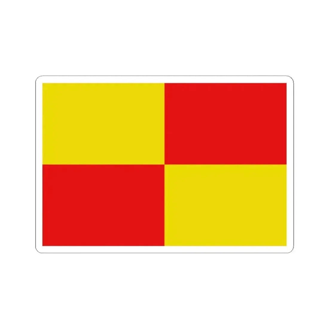 Flag of Kortessem (Belgium) STICKER Vinyl Kiss-Cut Decal 2 Inch White - The Sticker Space