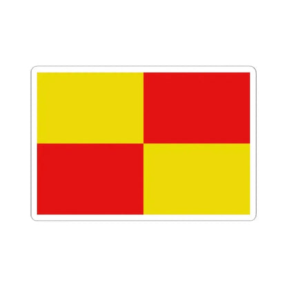 Flag of Kortessem (Belgium) STICKER Vinyl Kiss-Cut Decal 2 Inch White - The Sticker Space